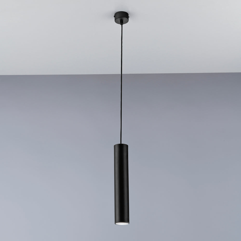SOSPENSIONE FLUKE TONDA NERA 1XGU10 5,5X5,5X30CM