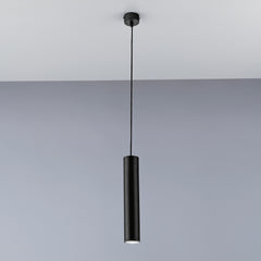 SOSPENSIONE FLUKE TONDA NERA 1XGU10 5,5X5,5X30CM