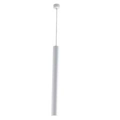 "Sospensione FLUKE cilindrica un punto luce in metallo bianco 60 cm."