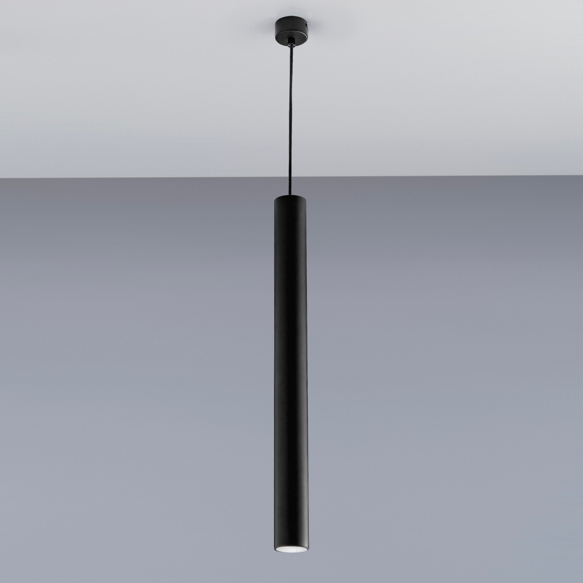SOSPENSIONE FLUKE TONDA NERA 1XGU10 5,5X5,5X60CM