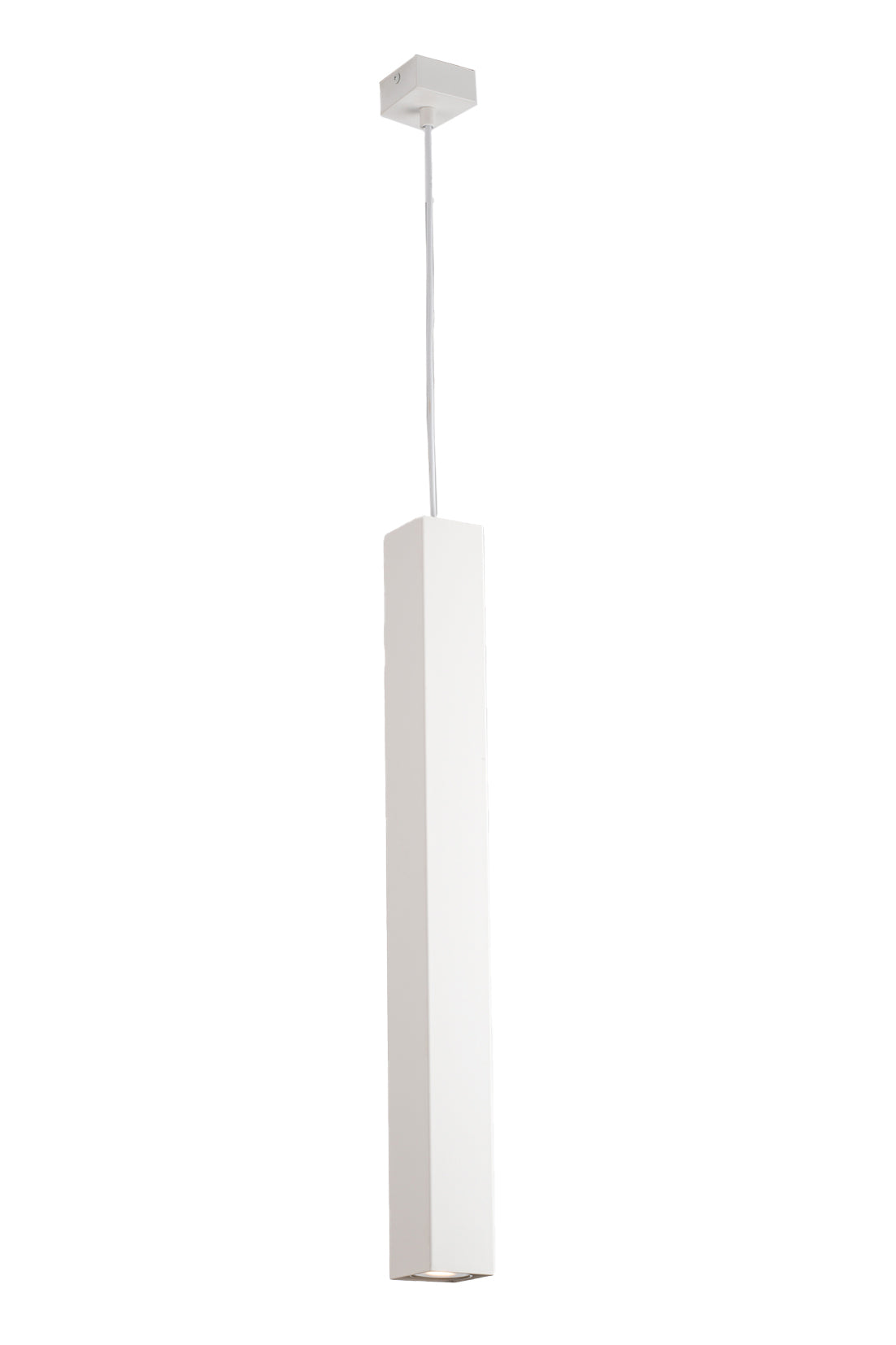 "Sospensione FLUKE quadrata in metallo bianco 60 cm."