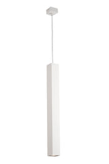 "Sospensione FLUKE quadrata in metallo bianco 60 cm."