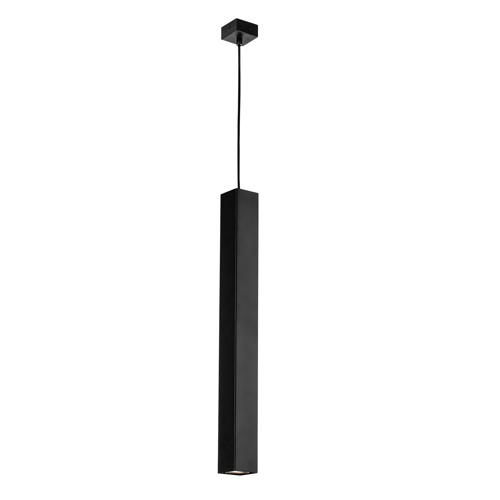 SOSPENSIONE FLUKE QUADRATA NERA 1XGU10 6X6X60CM