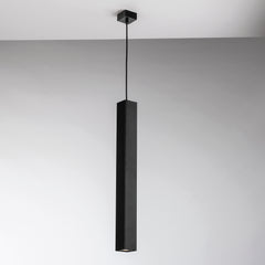 SOSPENSIONE FLUKE QUADRATA NERA 1XGU10 6X6X60CM