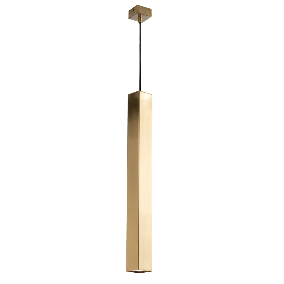 "Sospensione FLUKE quadrata in metallo oro 60 cm."