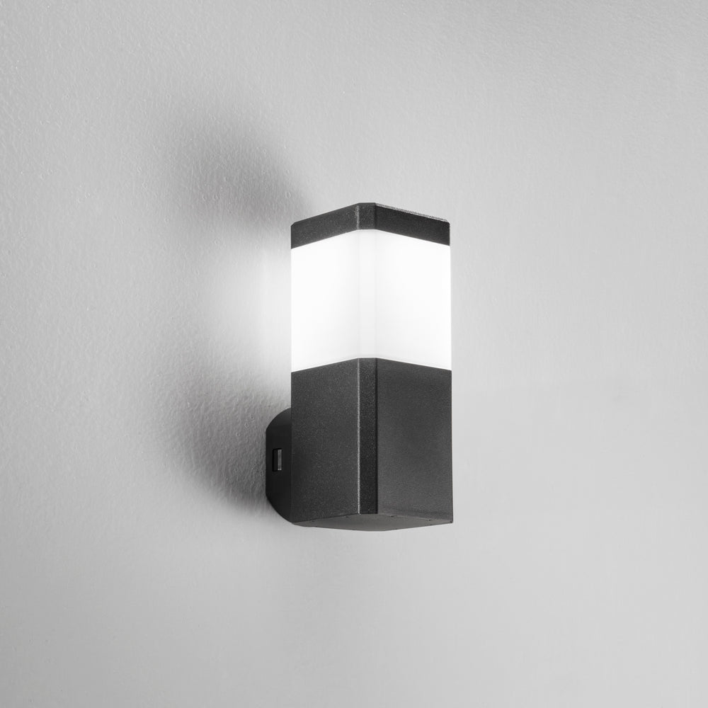 APPLIQUE FOCUS NERA SQUADRATA 1XGU10 IP65 10X13X24CM