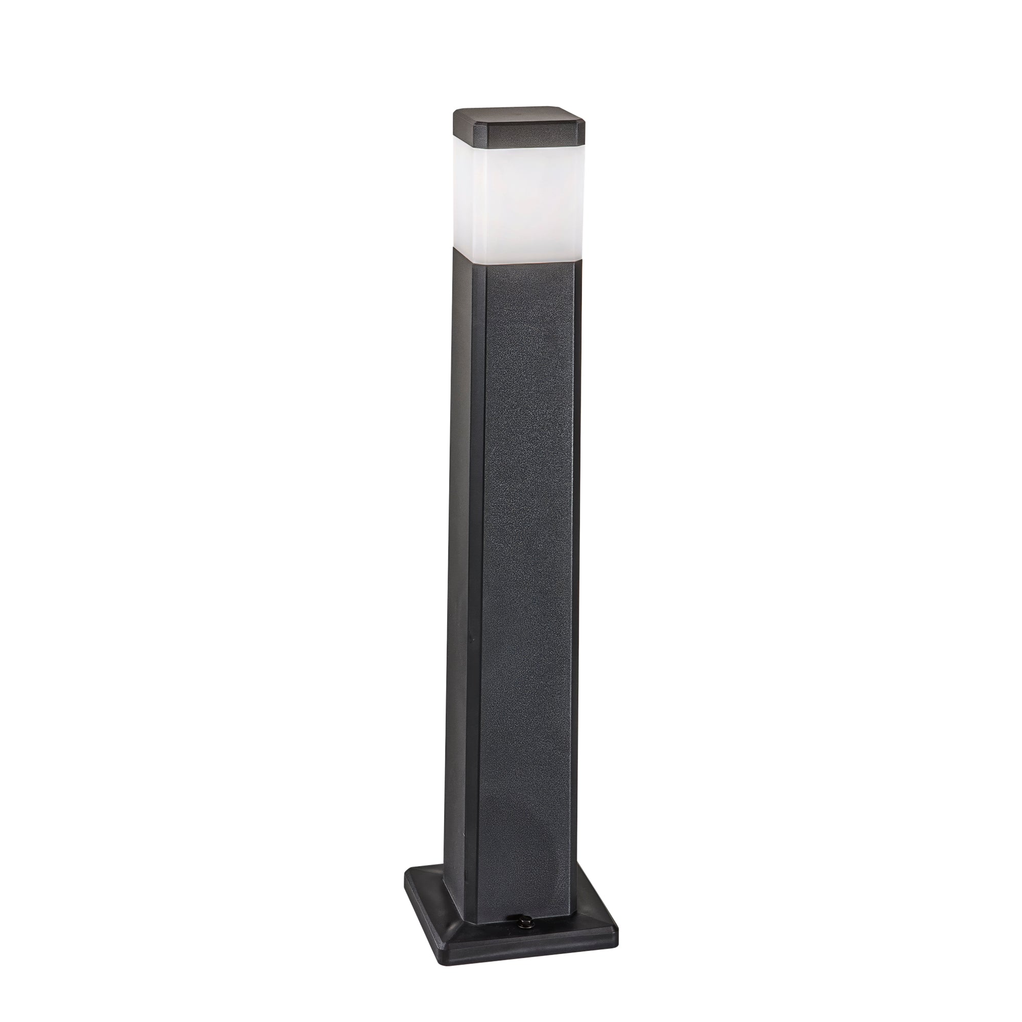 PALETTO FOCUS NERO SQUADRATO 1XGU10 IP65 17,5X17,5X77,5CM