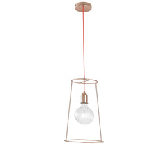 "Lampadario a sospensione FRIDA in metallo oro rosa 25 cm."