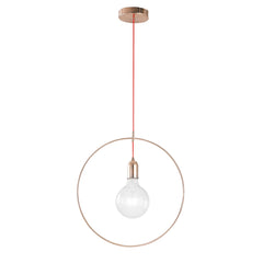 "Lampadario a sospensione FRIDA in metallo oro rosa 40 cm."