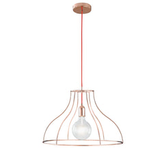 "Lampadario a sospensione FRIDA in metallo oro rosa 50 cm."