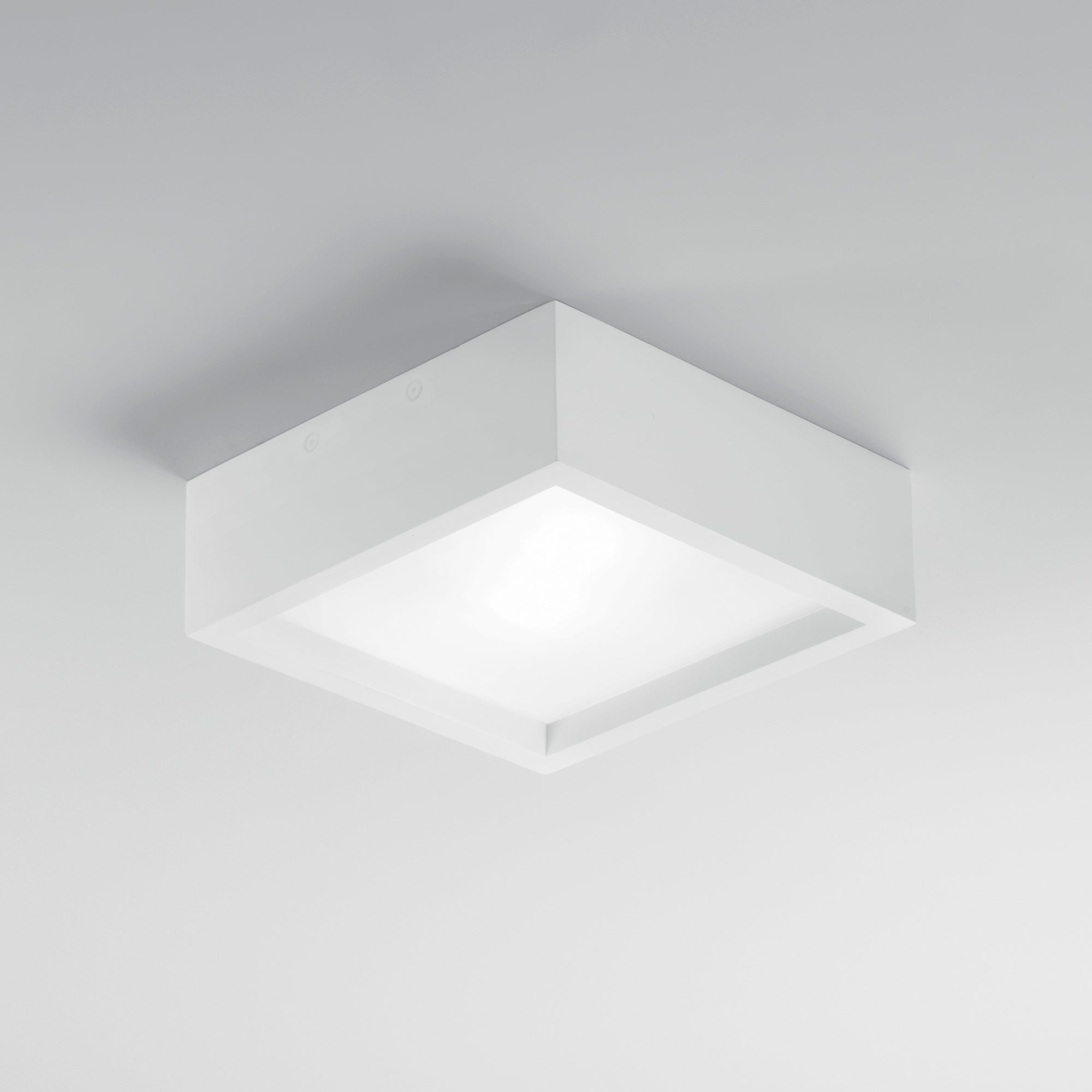 PLAFONIERA GABRIEL QUADRATA BIANCA 2XE27 25X25X8,5CM