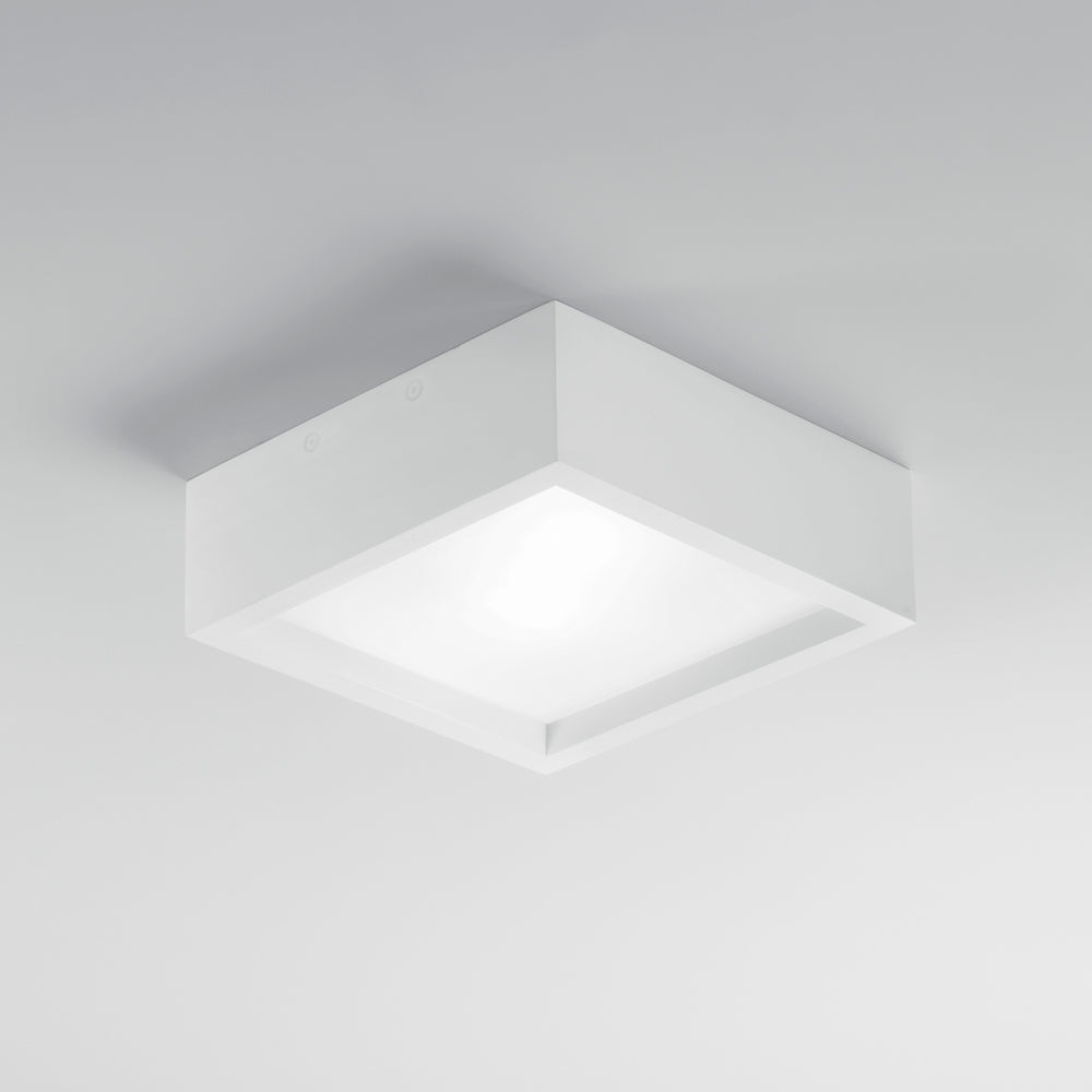 PLAFONIERA GABRIEL QUADRATA BIANCA 2XE27 25X25X8,5CM