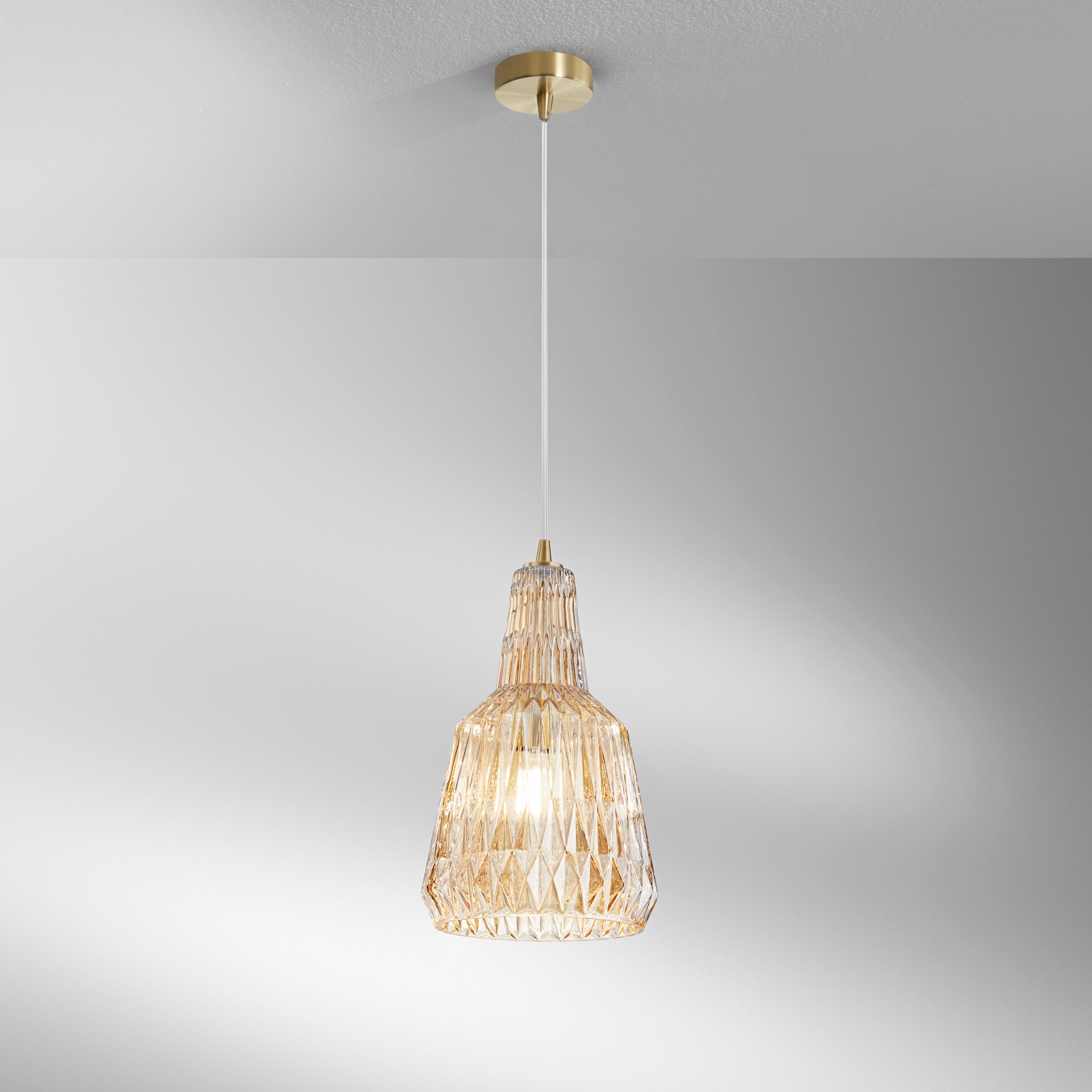SOSPENSIONE GALWAY AMBRA 1XE27 23X150CM