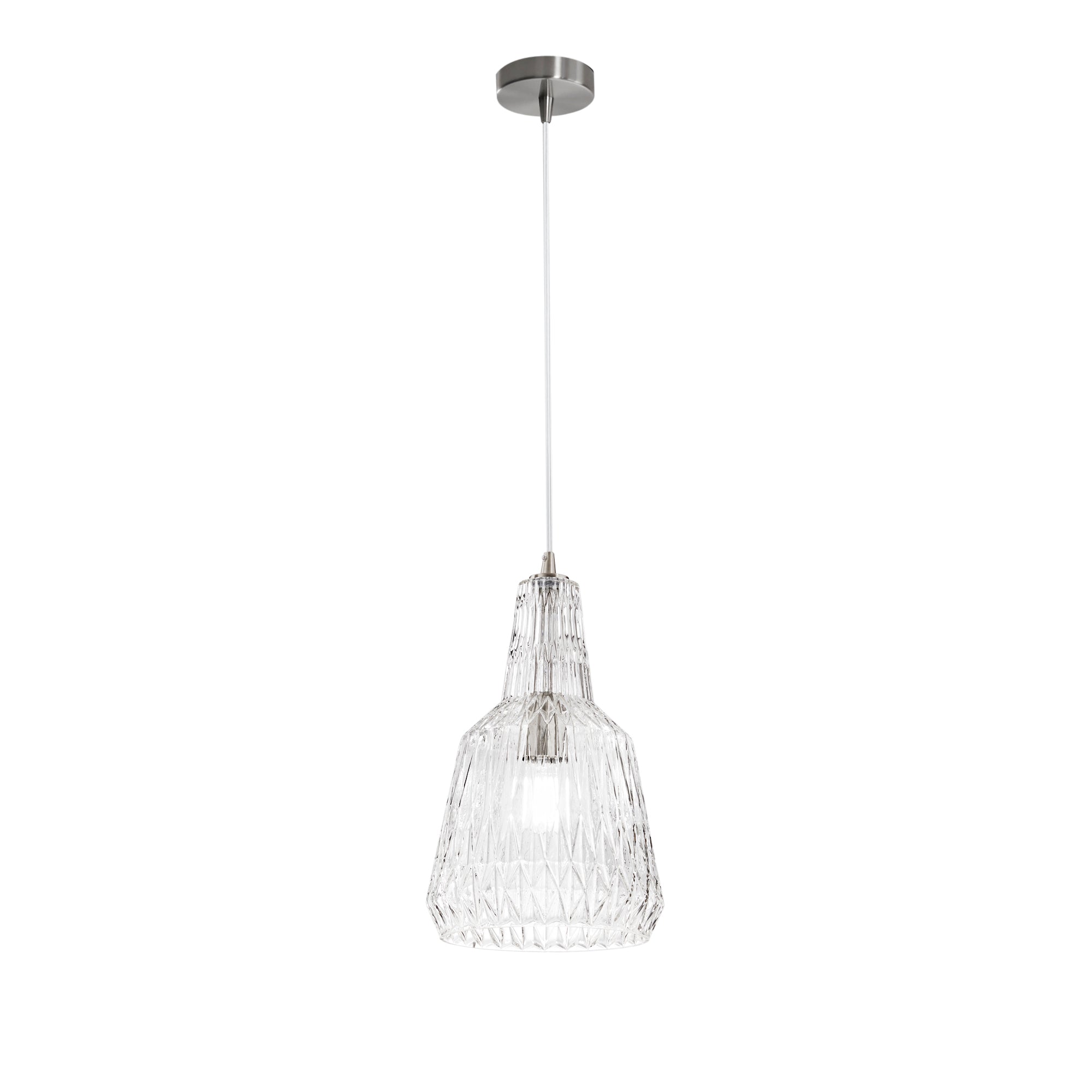 SOSPENSIONE GALWAY TRASPARENTE 1XE27 23X150CM