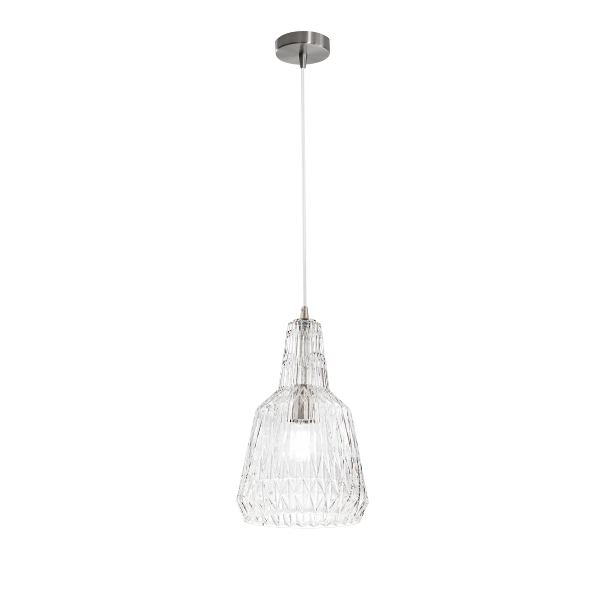 SOSPENSIONE GALWAY TRASPARENTE 1XE27 23X150CM