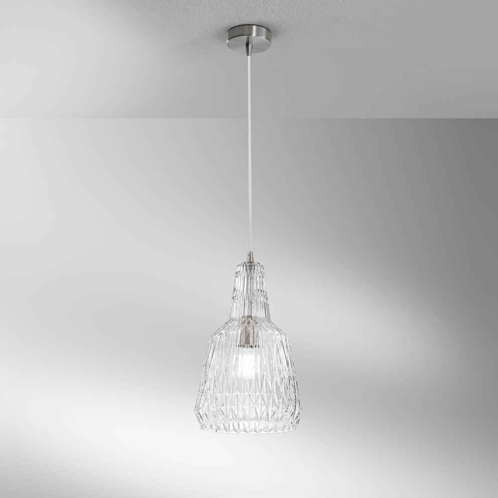 SOSPENSIONE GALWAY TRASPARENTE 1XE27 23X150CM