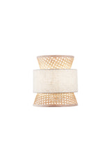 APPLIQUE GAZEBO BEIGE RATTAN NATURALE+BEIGE 1XE27 24X15X28CM