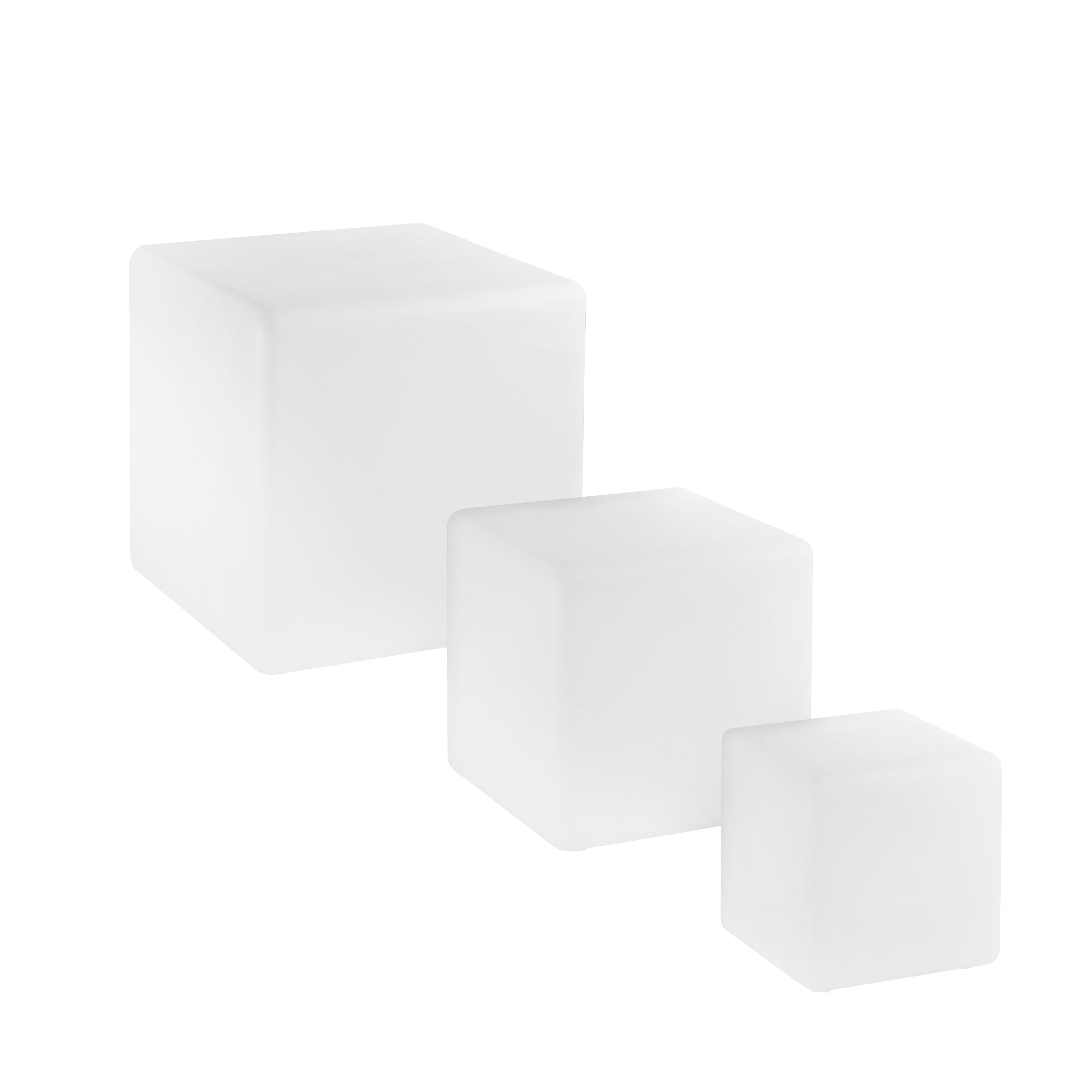 "Lampada cubo LED GECO ricaricabile da esterno RGB con telecomando 40x40 cm"