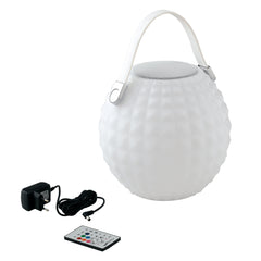 LAMPADA LED PORTATILE GECO BIANCA 3W 180LM RGB DIMM. IP44 SPEAKER BLUETOOTH, TELECOMANDO INCLUSO 25