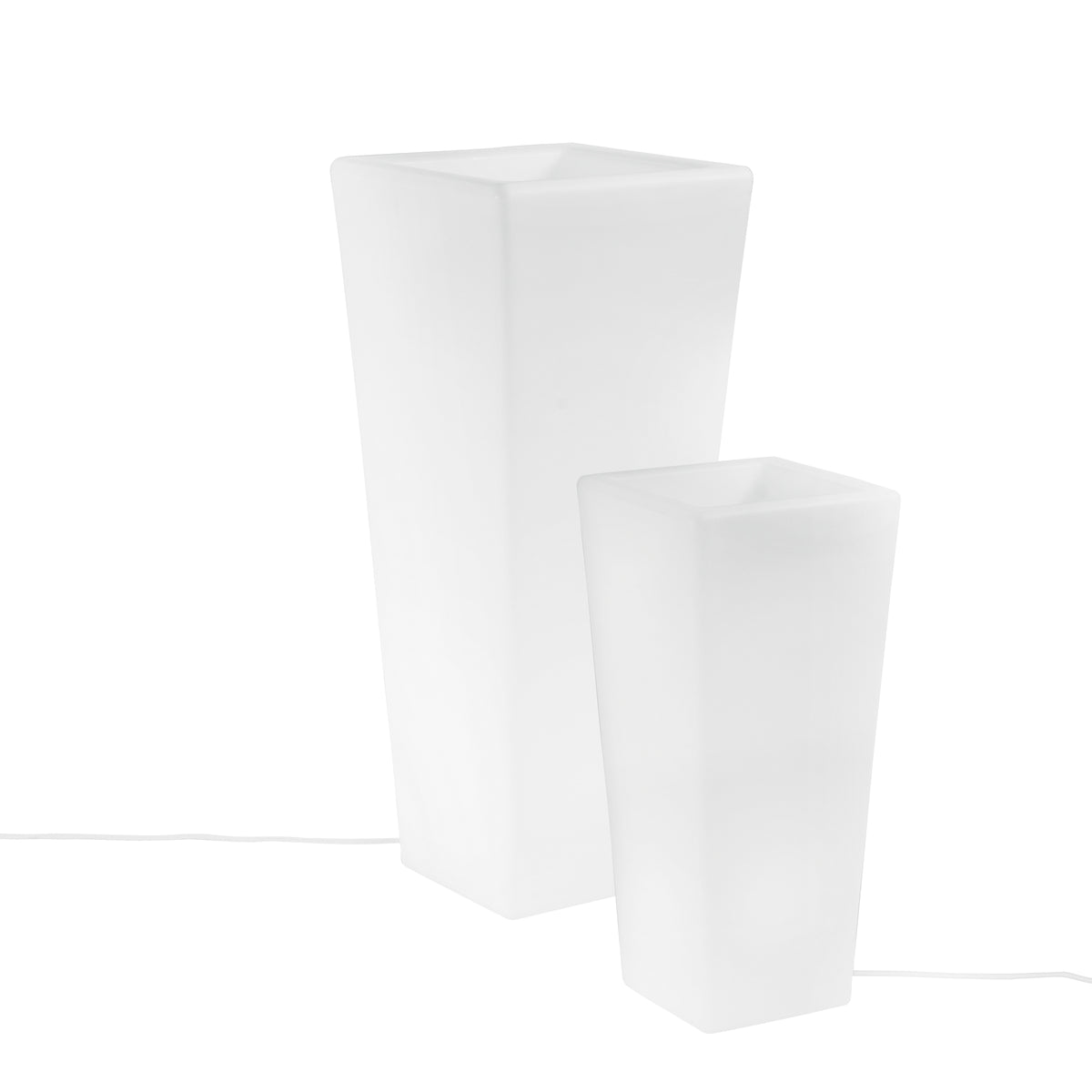 "Vaso da esterno GECO quadrato con attacco E27 90cm"