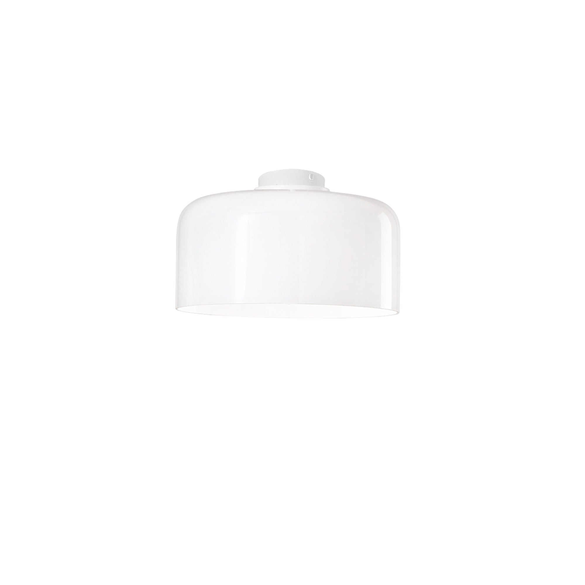 "Plafoniera GIBUS in vetro bianco 30 cm. Ø"