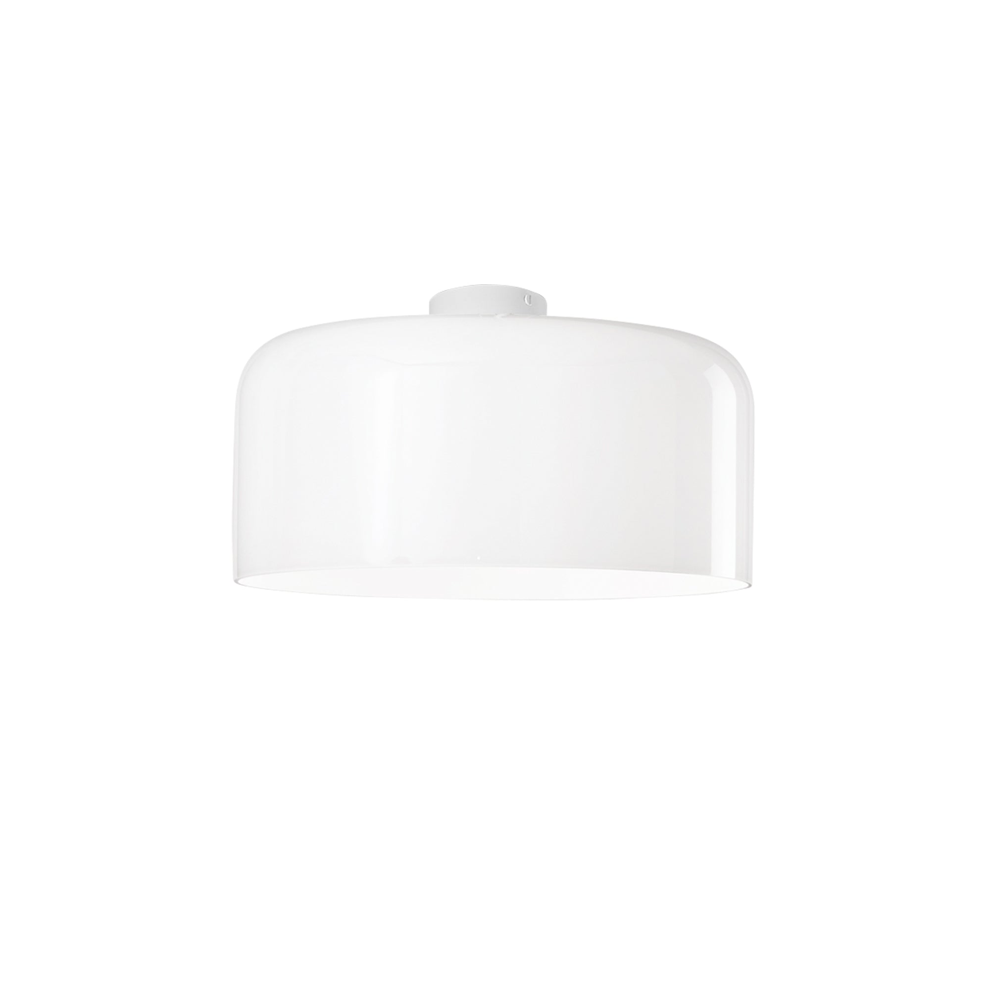 "Plafoniera GIBUS in vetro bianco 40 cm. Ø"