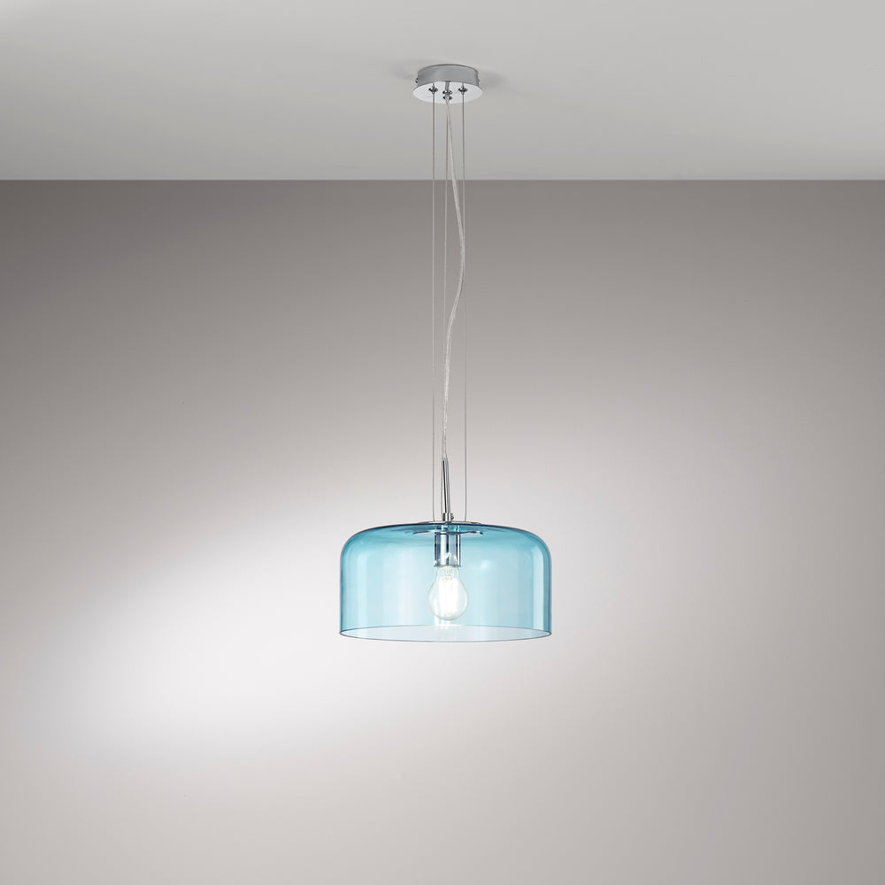 SOSPENSIONE GIBUS TURCHESE 1XE27 30X30X150CM