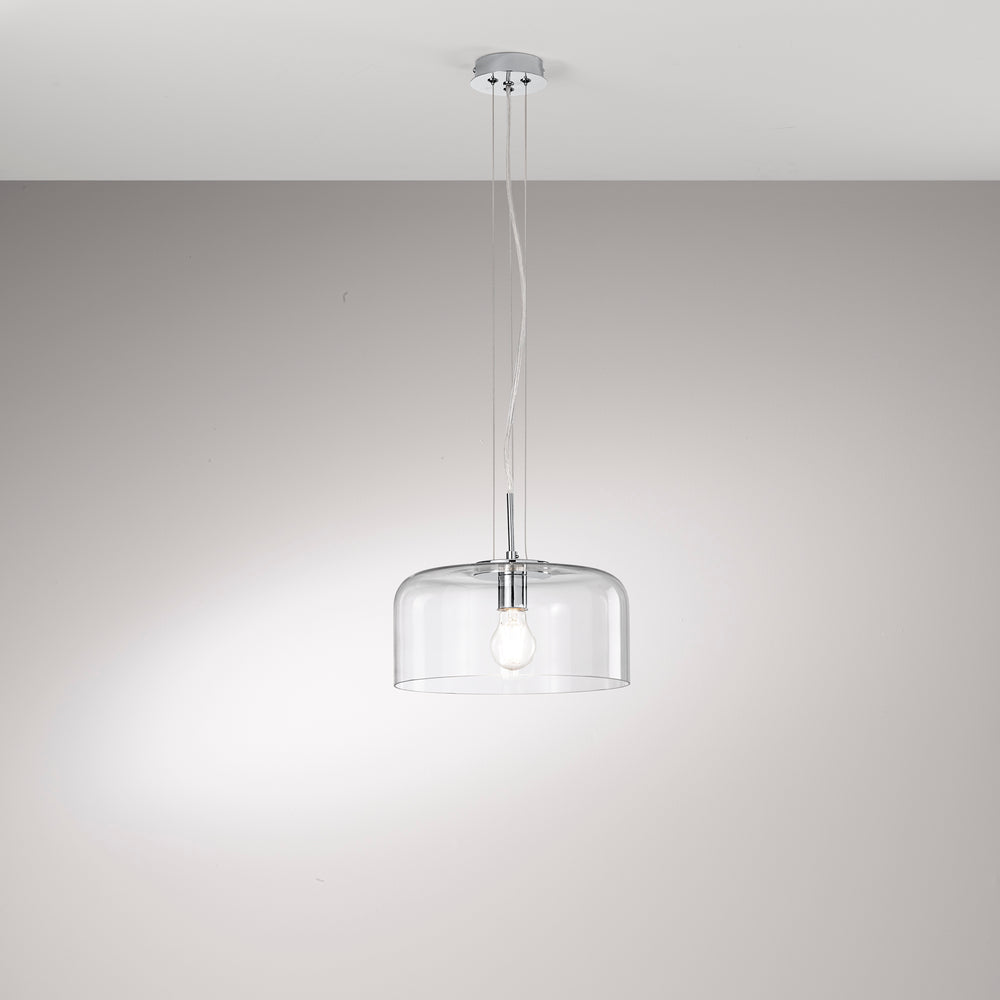 SOSPENSIONE TRASPARENTE 1XE27 30X30X150CM