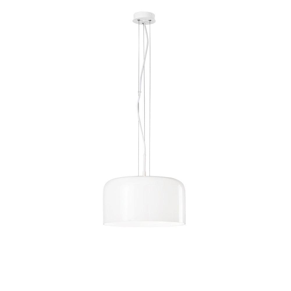 SOSPENSIONE GIBUS BIANCA 1XE27 35X35X150CM