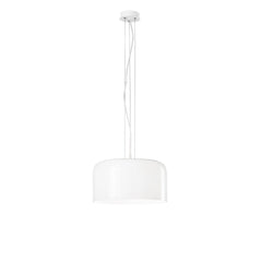"Sospensione GIBUS in vetro bianco 35 cm. Ø"