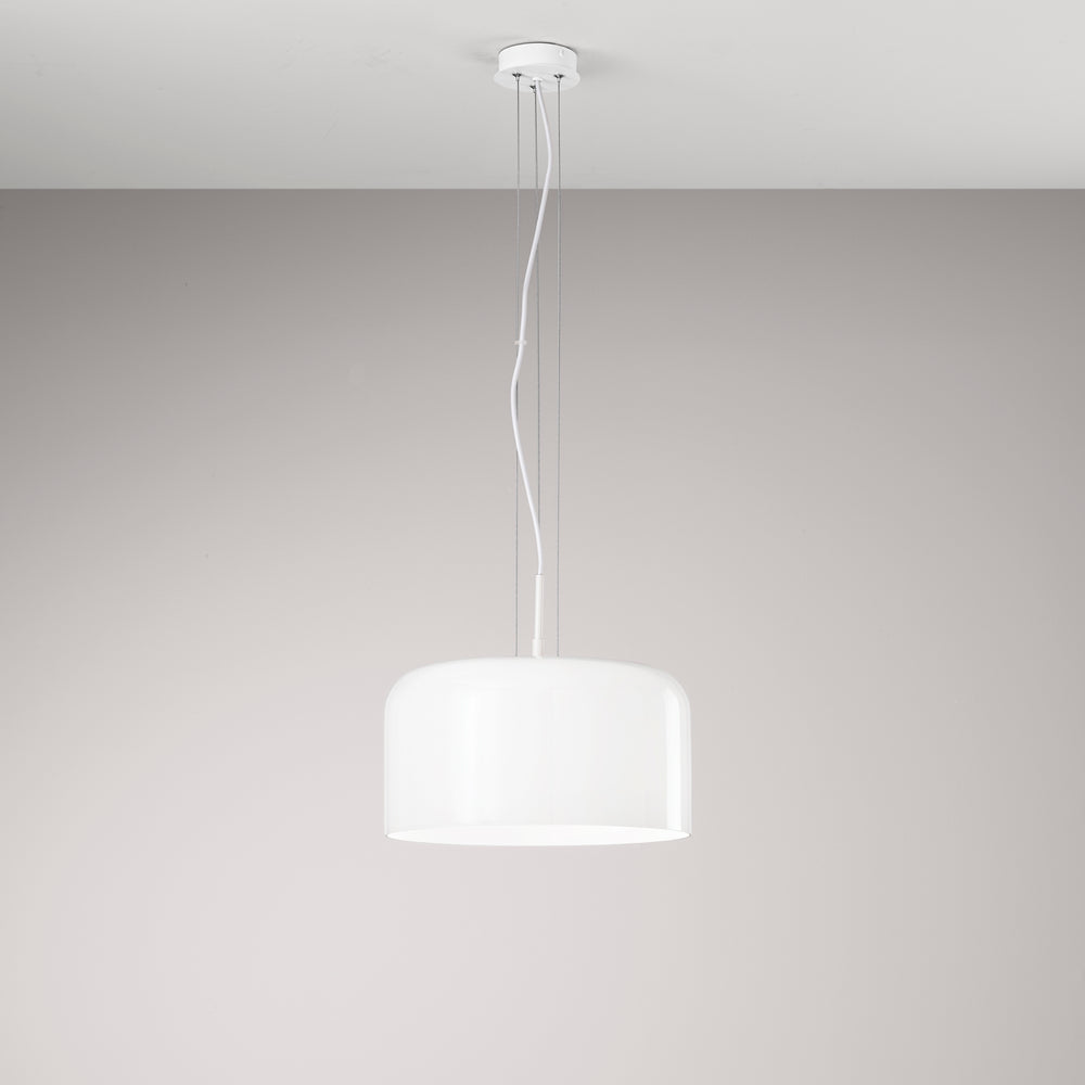 SOSPENSIONE GIBUS BIANCA 1XE27 35X35X150CM