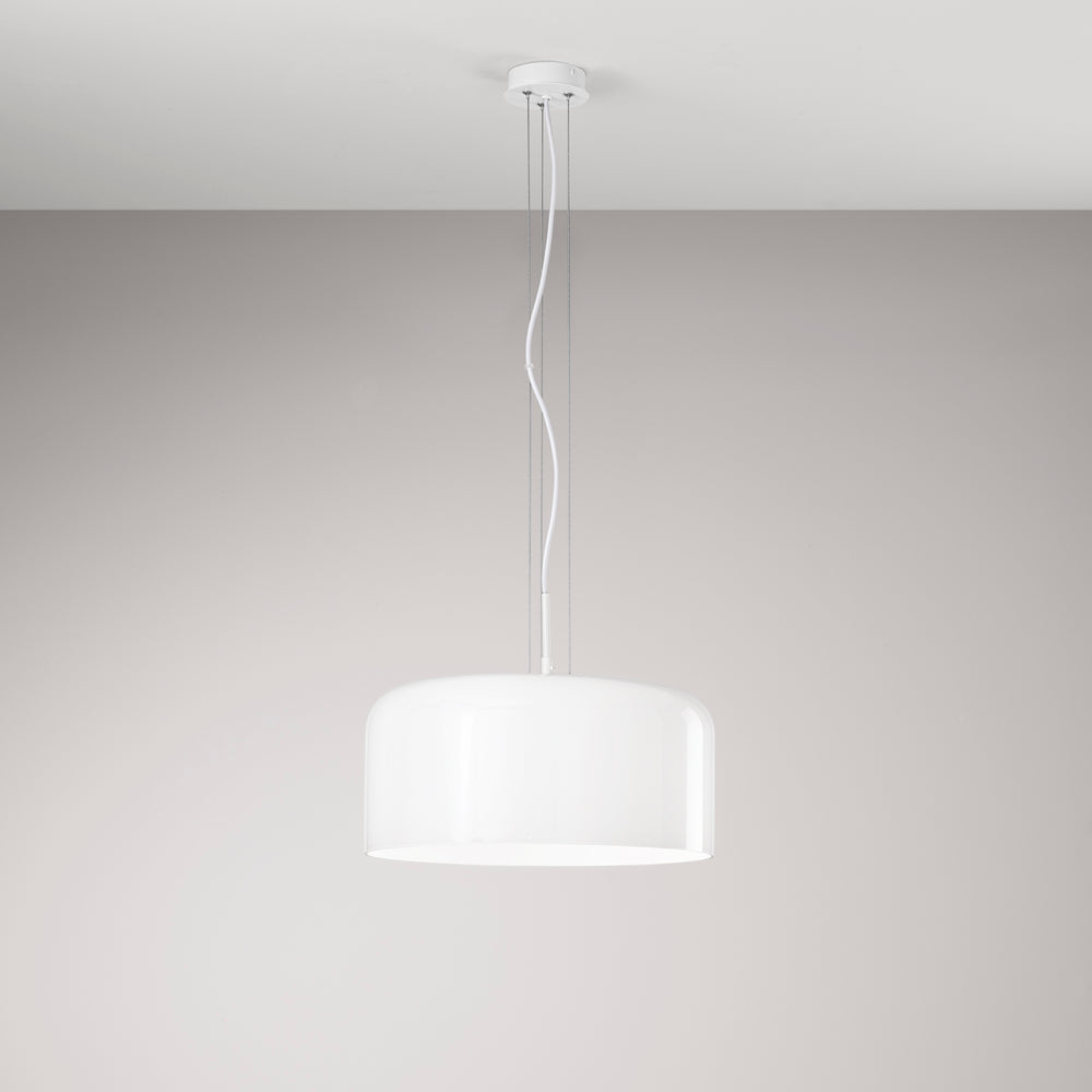 SOSPENSIONE GIBUS BIANCA 1XE27 40X40X150CM