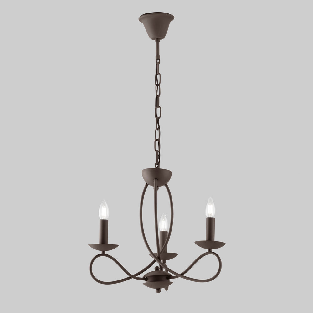 LAMPADARIO GINEVRA CORTEN 3XE14 48X120CM
