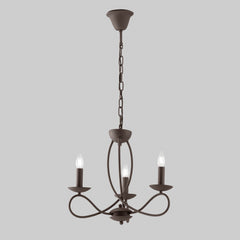 LAMPADARIO GINEVRA CORTEN 3XE14 48X120CM