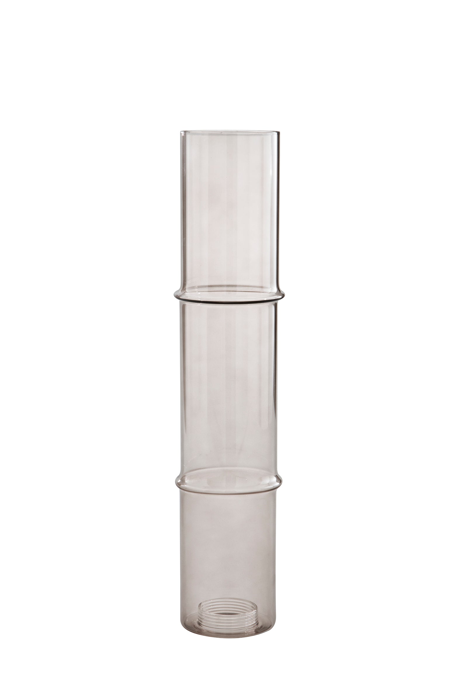 "Sospensione componibilie in vetro Pirex - Pendente marrone a tubo 40cm. h"
