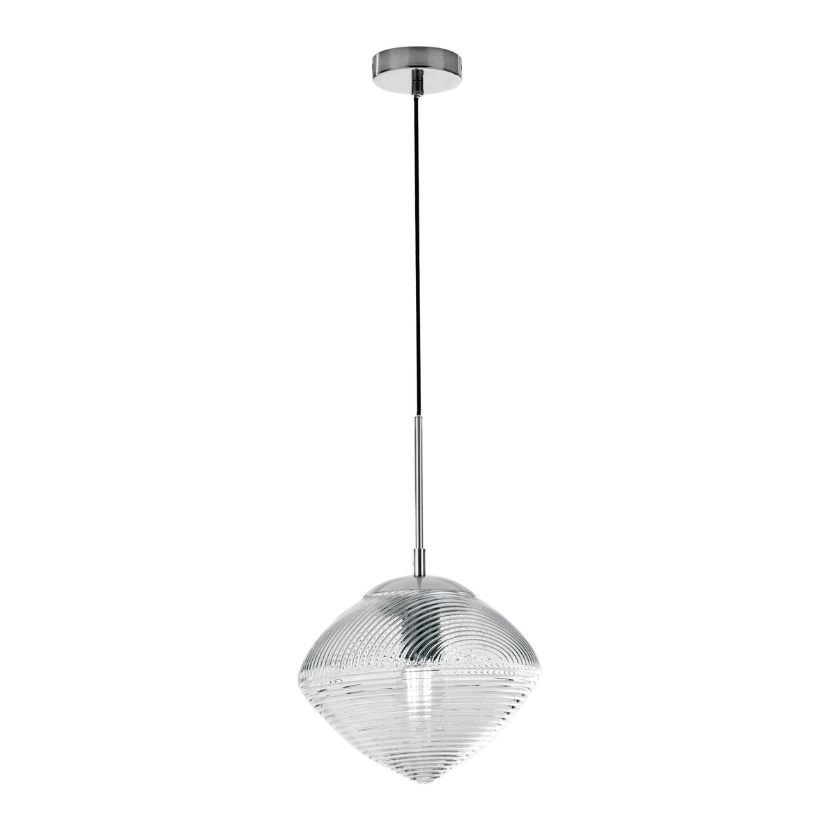 SOSPENSIONE GREENWICH PRISMA CROMO/ACQUAMARINA 1XE27 26,3X162,7CM