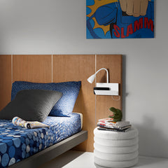 APPLIQUE GULP FLESSIBILE BIANCA CON USB 2A 1XGU10 23X27X49CM