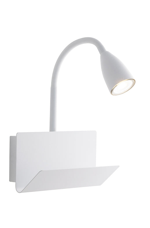 APPLIQUE GULP FLESSIBILE BIANCA CON USB 2A 1XGU10 23X27X49CM
