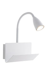 APPLIQUE GULP FLESSIBILE BIANCA CON USB 2A 1XGU10 23X27X49CM