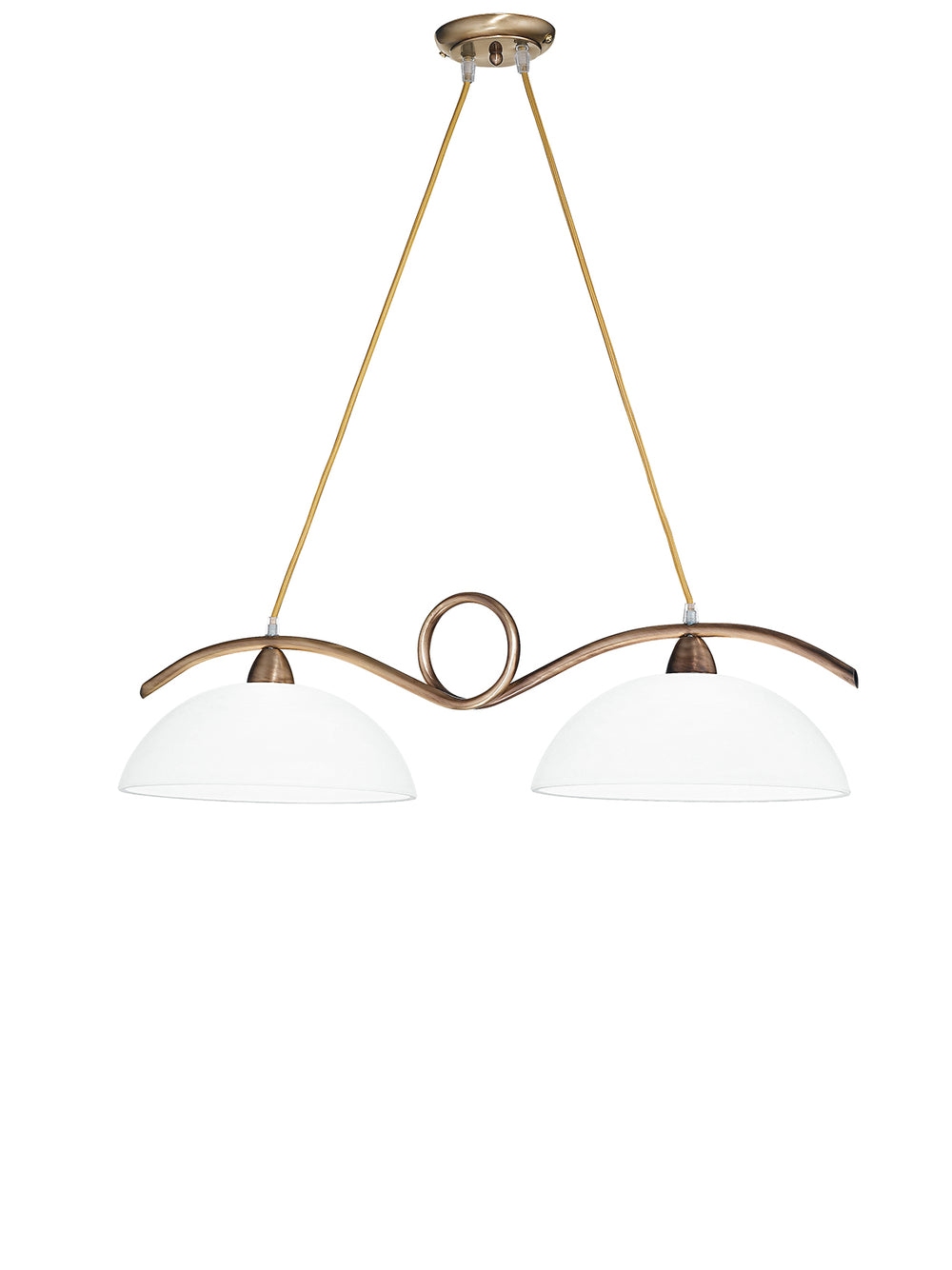 SOSPENSIONE HALLEY BRUNITA 2XE27 76X30X110CM