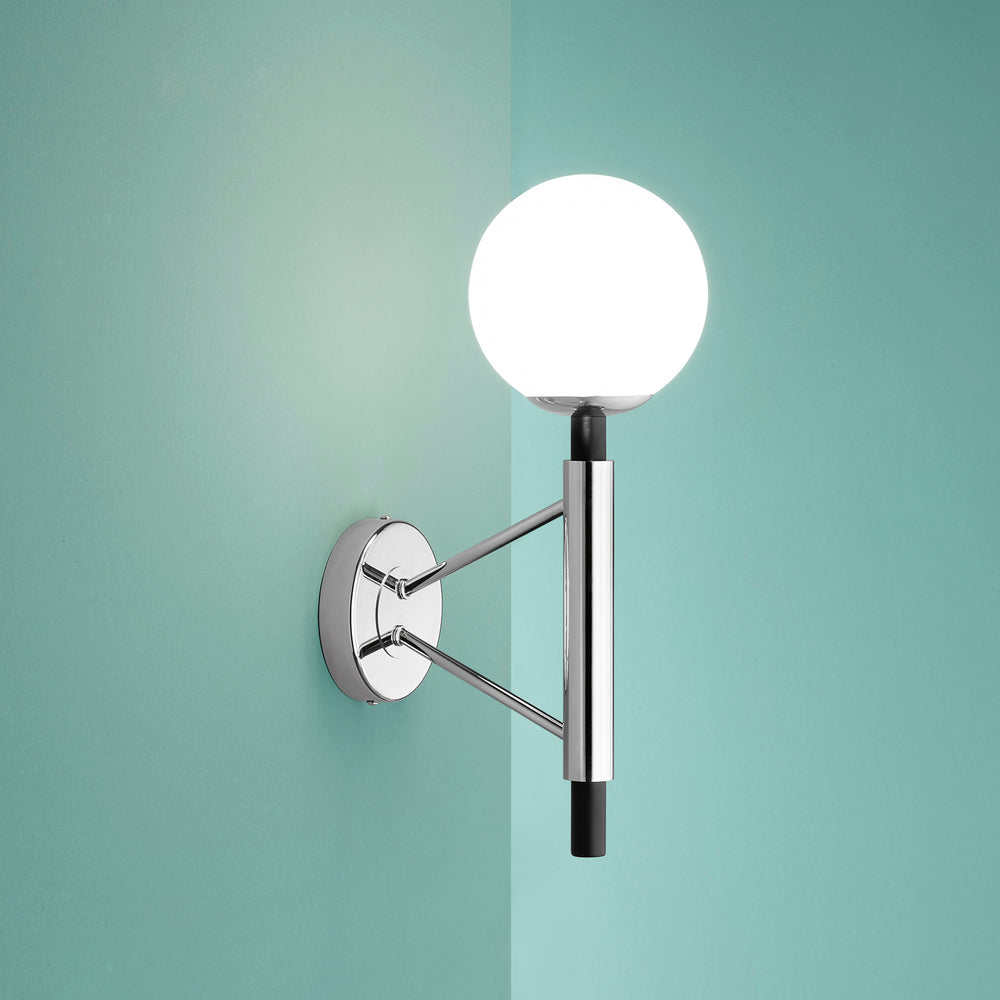 APPLIQUE HAMMOND CROMO/NERA 1XE14 15X26X43CM