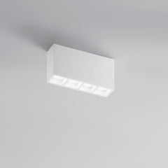 PLAFONIERA HAPIS RETTANGOLARE BIANCA 4XGU10 MINI 21X5,5X11CM