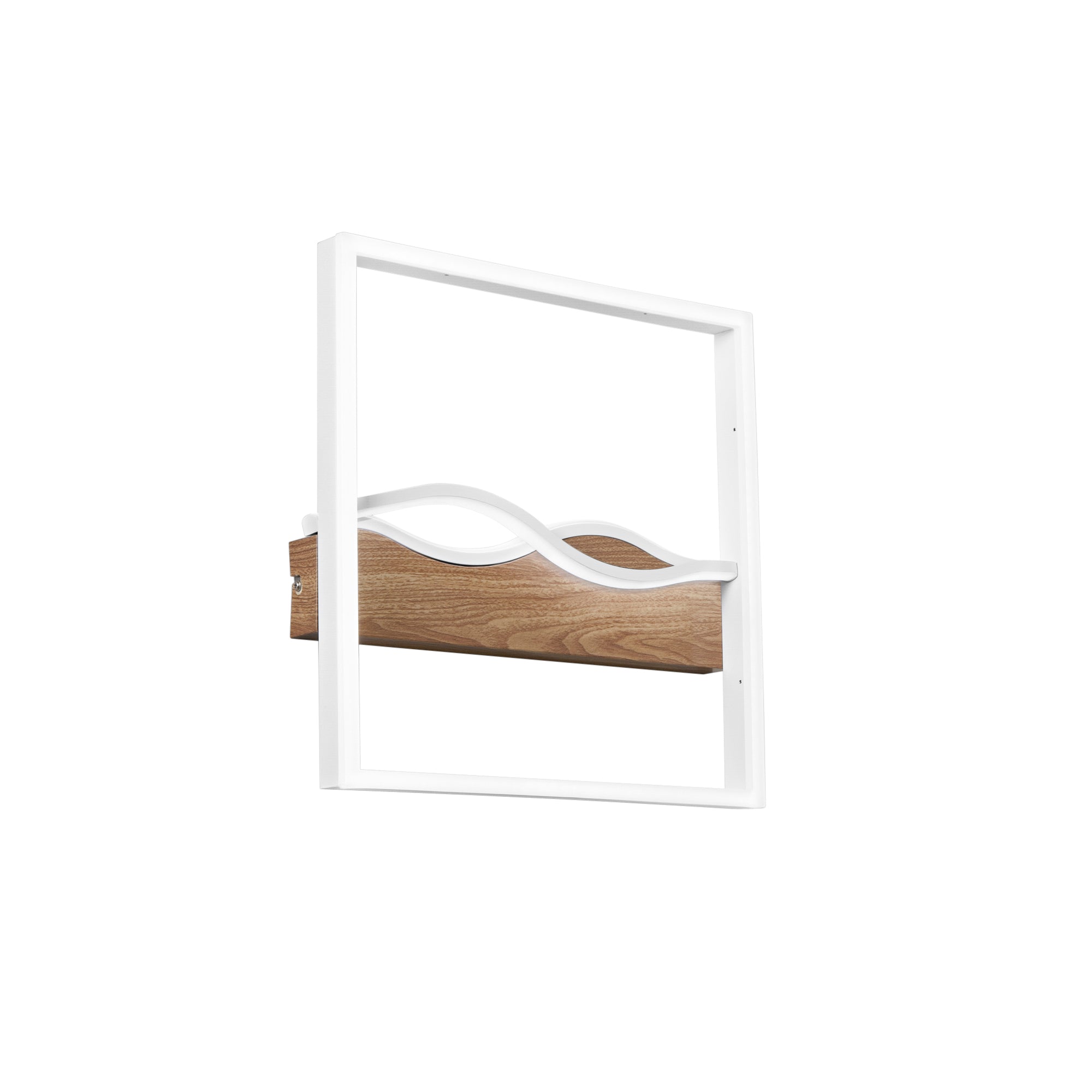 PLAFONIERA LED HAWAII QUADRATA BIANCA/LEGNO 40W 5120LM CCT 40X40X6,3CM