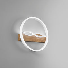 PLAFONIERA LED HAWAII TONDA BIANCA/LEGNO 36W 4605LM CCT 40X6,8CM