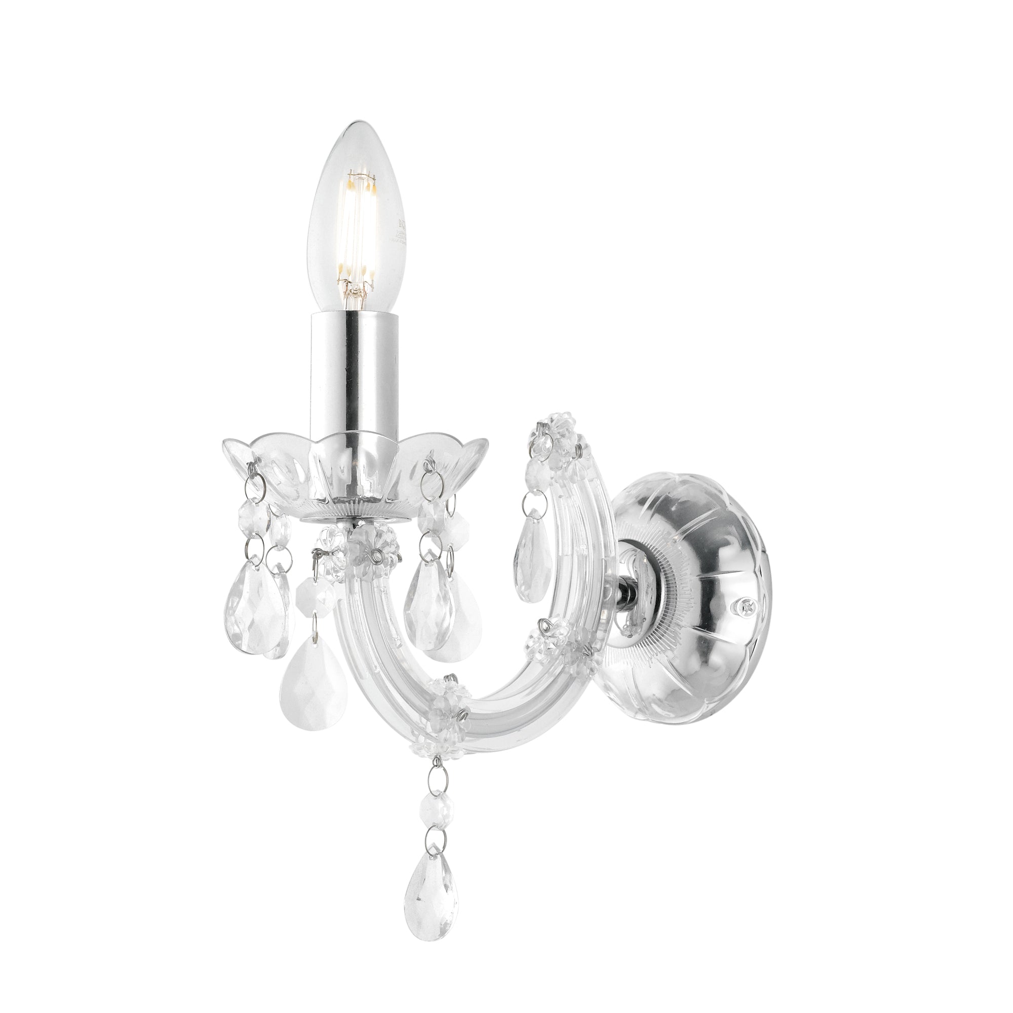 "Applique HOUSTON in acrilico trasparente"