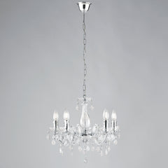 LAMPADARIO HOUSTON TRASPARENTE 5XE14 44X120CM