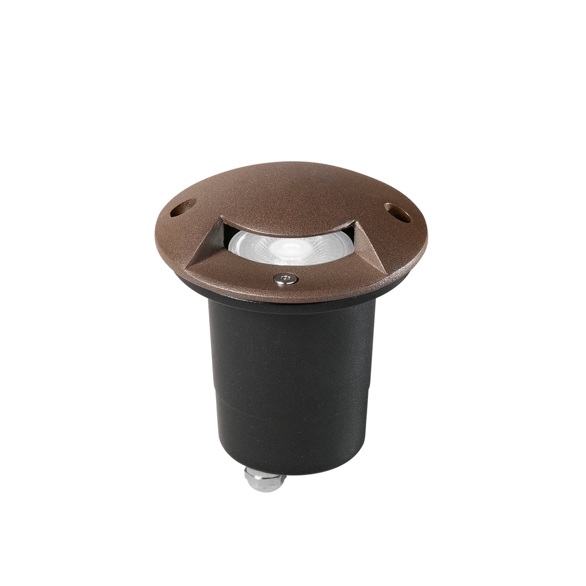 "Faro carrabile HUMMER rotondo in acciaio inox bronzo"