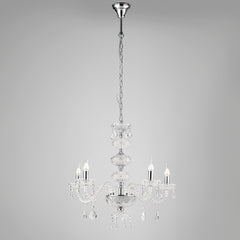 LAMPADARIO INCANTO CROMO 5XE14 69X154CM