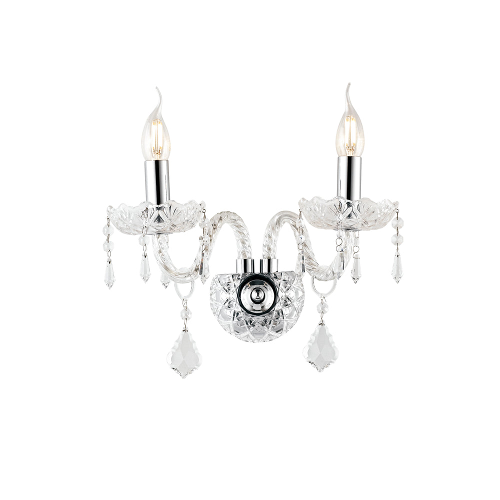 APPLIQUE INCANTO CROMO 2XE14 40X18X34CM