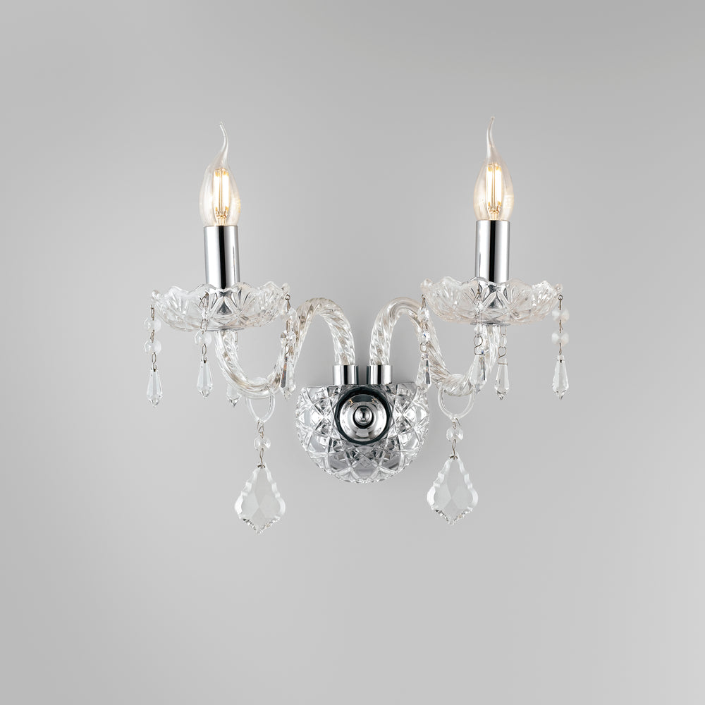 APPLIQUE INCANTO CROMO 2XE14 40X18X34CM